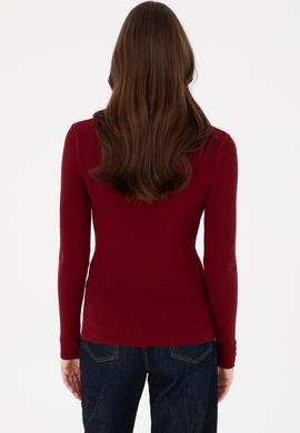 Kadın Bordo Kazak - 50317524008