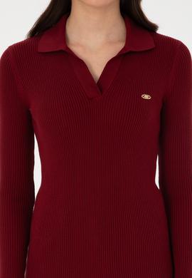 Kadın Bordo Kazak - 50317524008