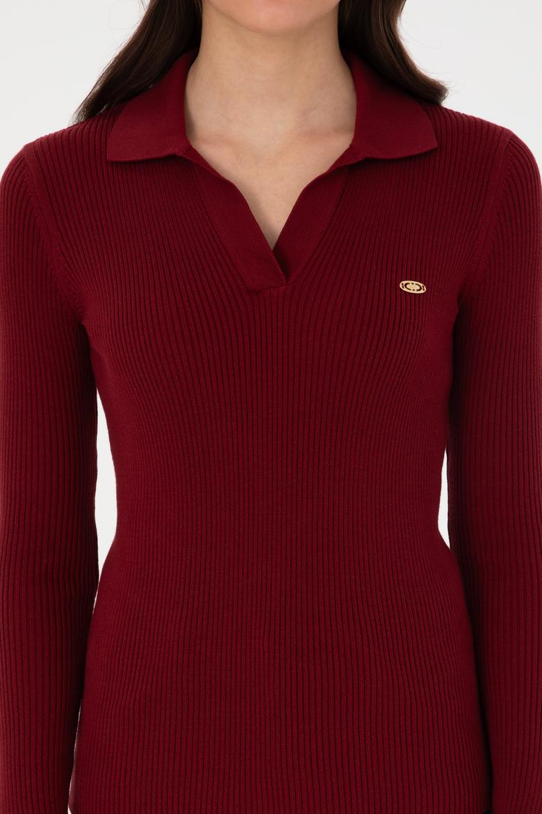 Kadın Bordo Kazak - 50317524008