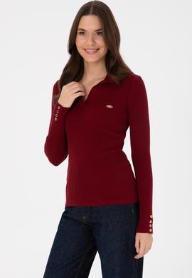 Kadın Bordo Kazak - 50317524008