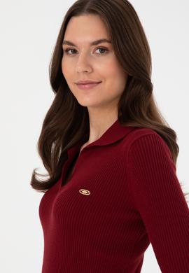 Kadın Bordo Kazak - 50317524008