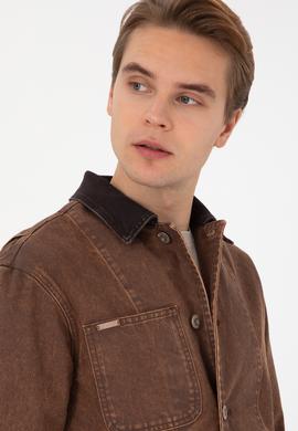 Erkek Kahverengi Jean Gömlek - 50308310033