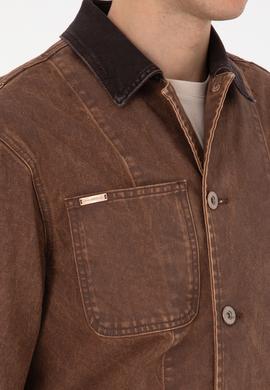 Erkek Kahverengi Jean Gömlek - 50308310033