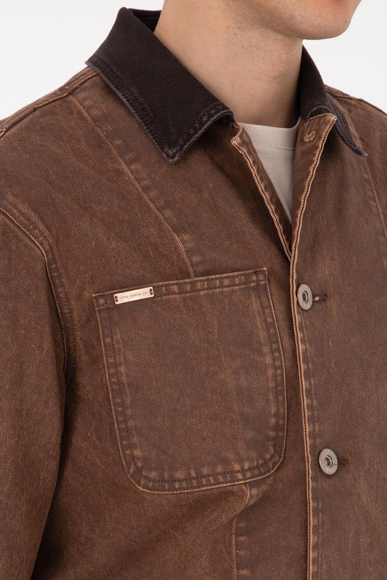 Erkek Kahverengi Jean Gömlek - 50308310033