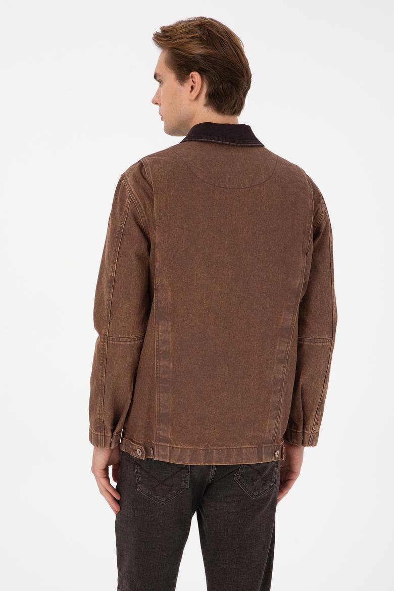 Erkek Kahverengi Jean Gömlek - 50308310033