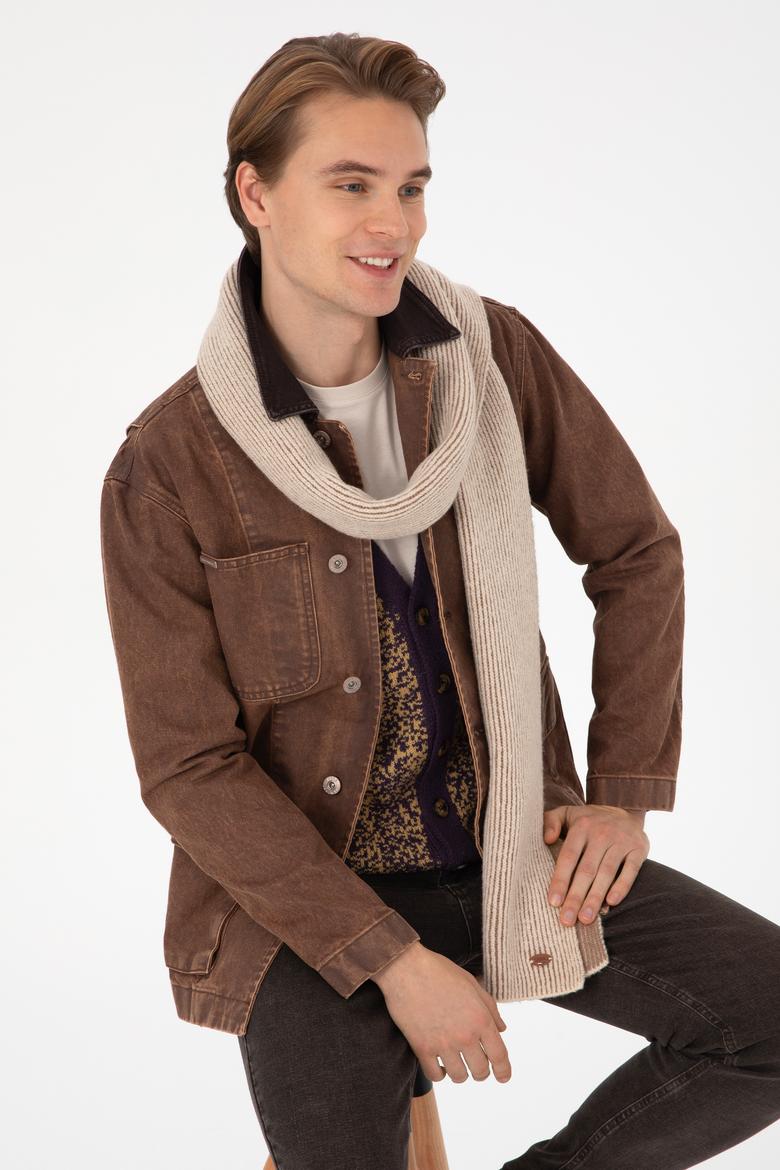 Erkek Kahverengi Jean Gömlek