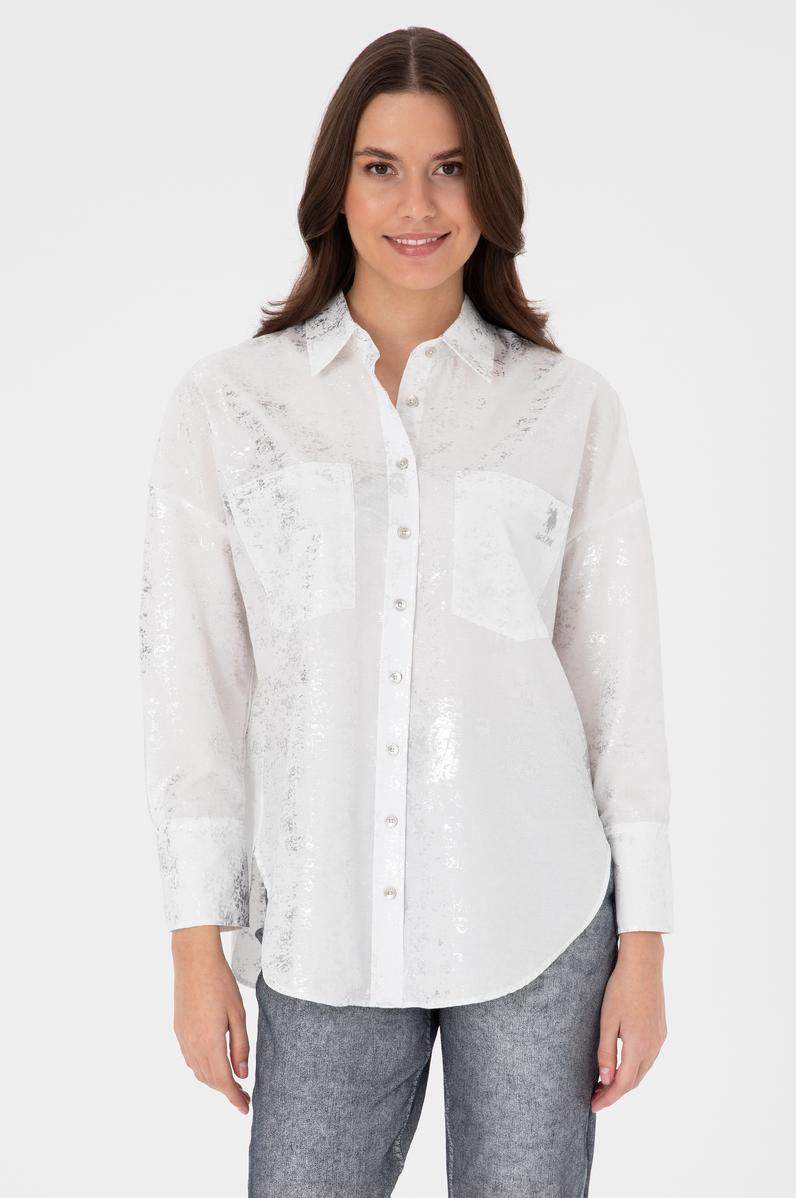 Kadın Beyaz Uzun Kollu Gömlek
