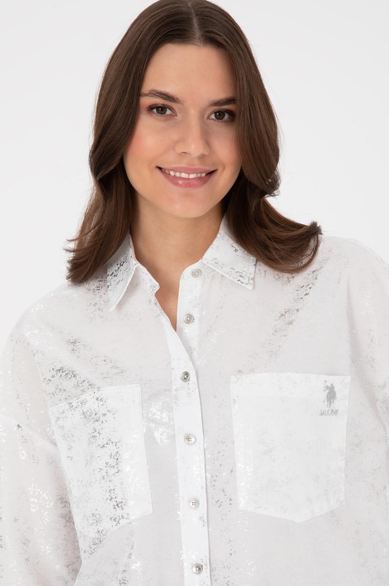 Kadın Beyaz Uzun Kollu Gömlek