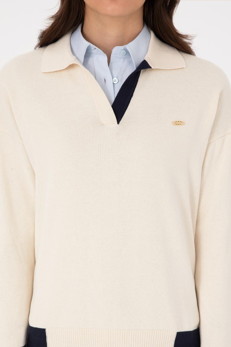 Kadın Krem Kazak - 50314905014