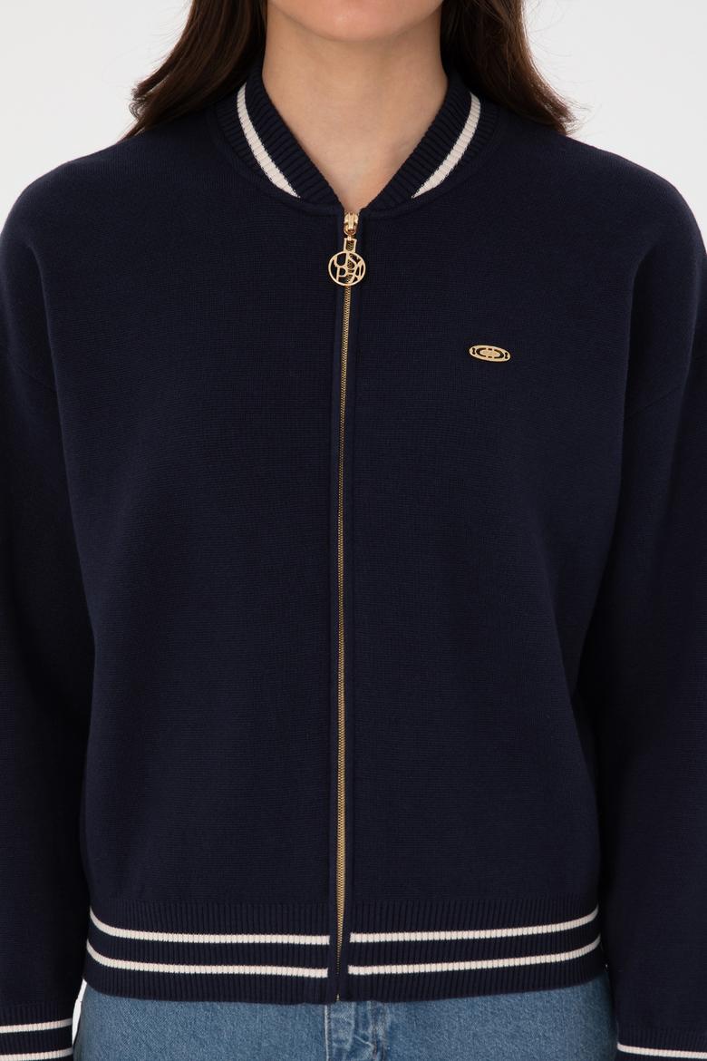 Kadın Lacivert Triko Hırka - 50314650007