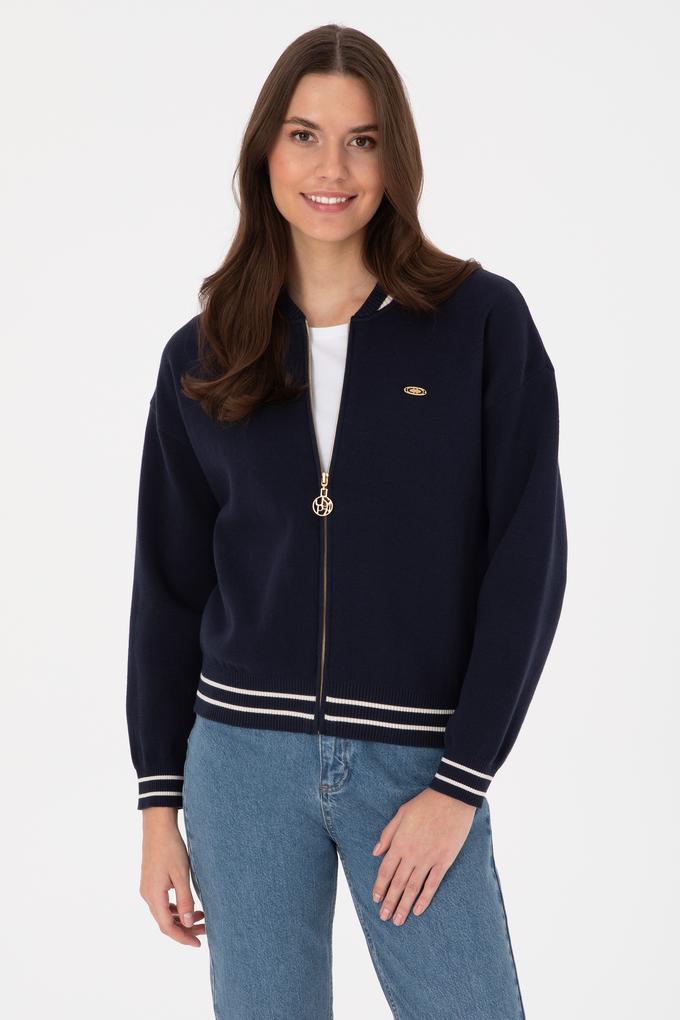 Kadın Lacivert Triko Hırka