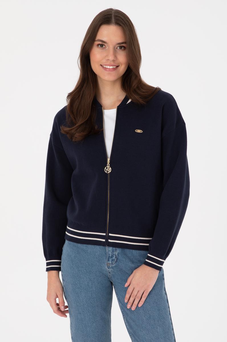 Kadın Lacivert Triko Hırka