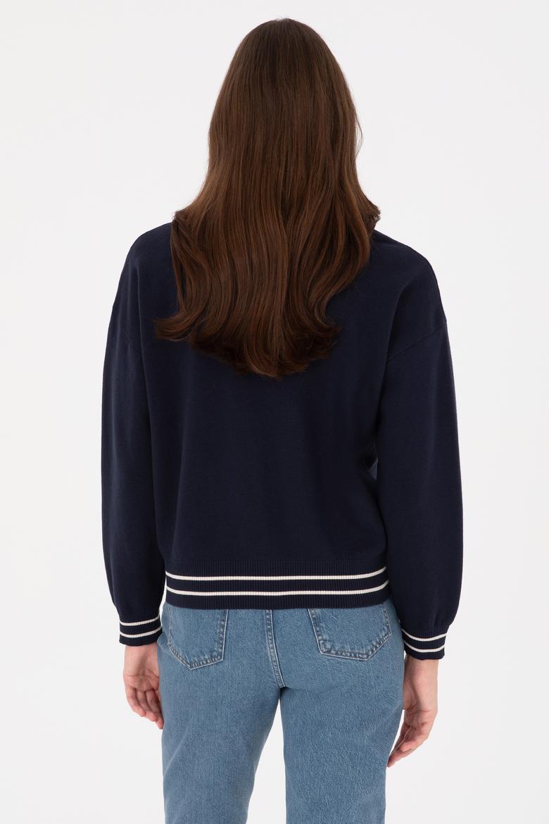 Kadın Lacivert Triko Hırka - 50314650007