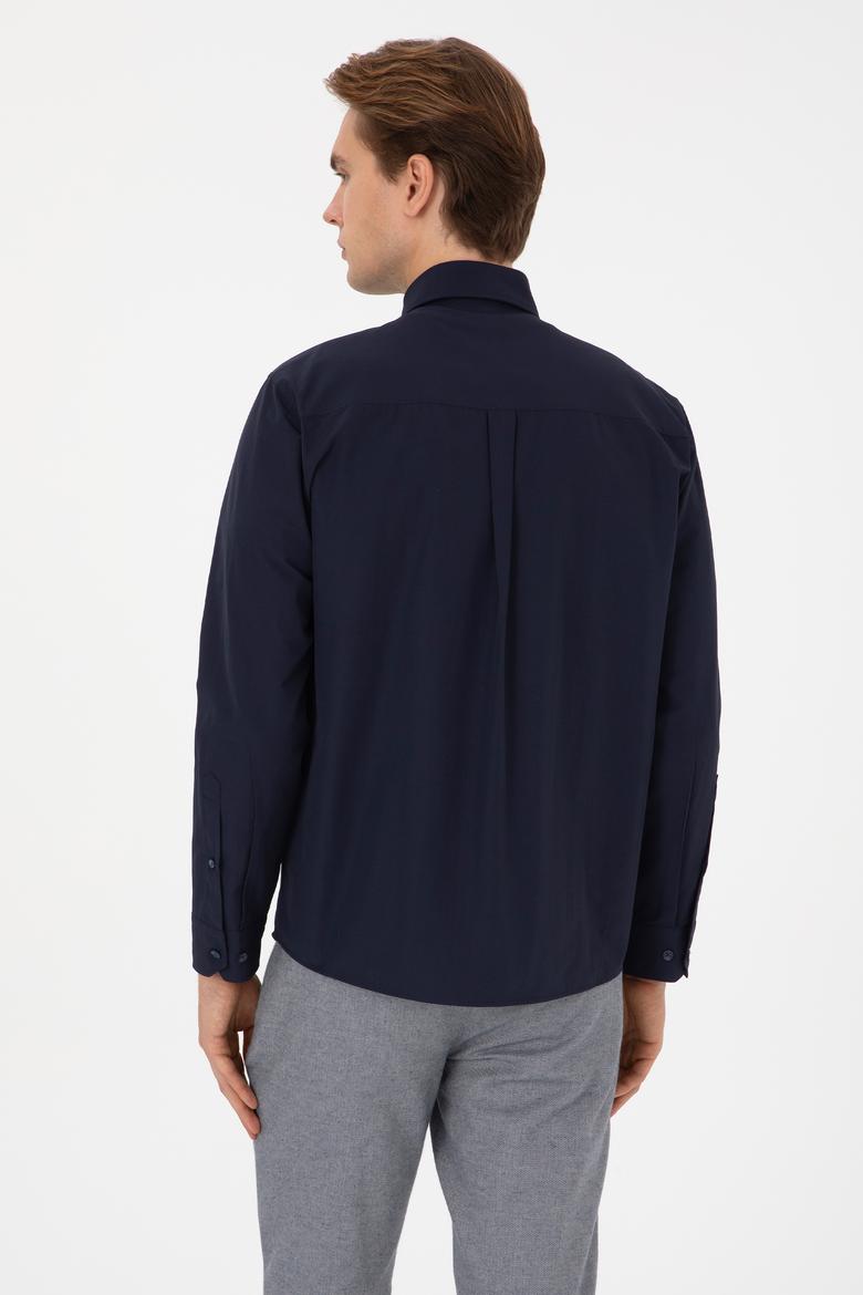 Erkek Lacivert Uzun Kollu Gömlek - 50308291003