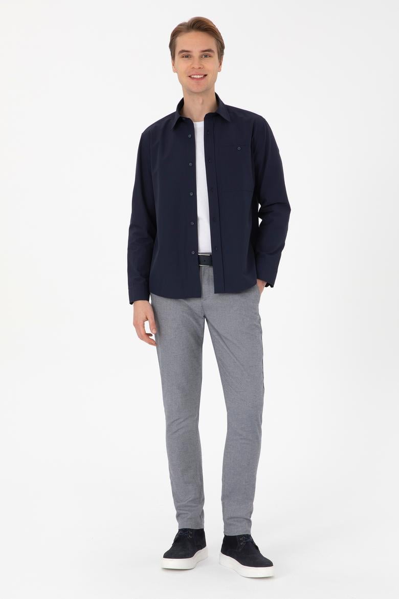 Erkek Lacivert Uzun Kollu Gömlek - 50308291003