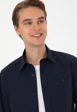Erkek Lacivert Uzun Kollu Gömlek - 50308291003