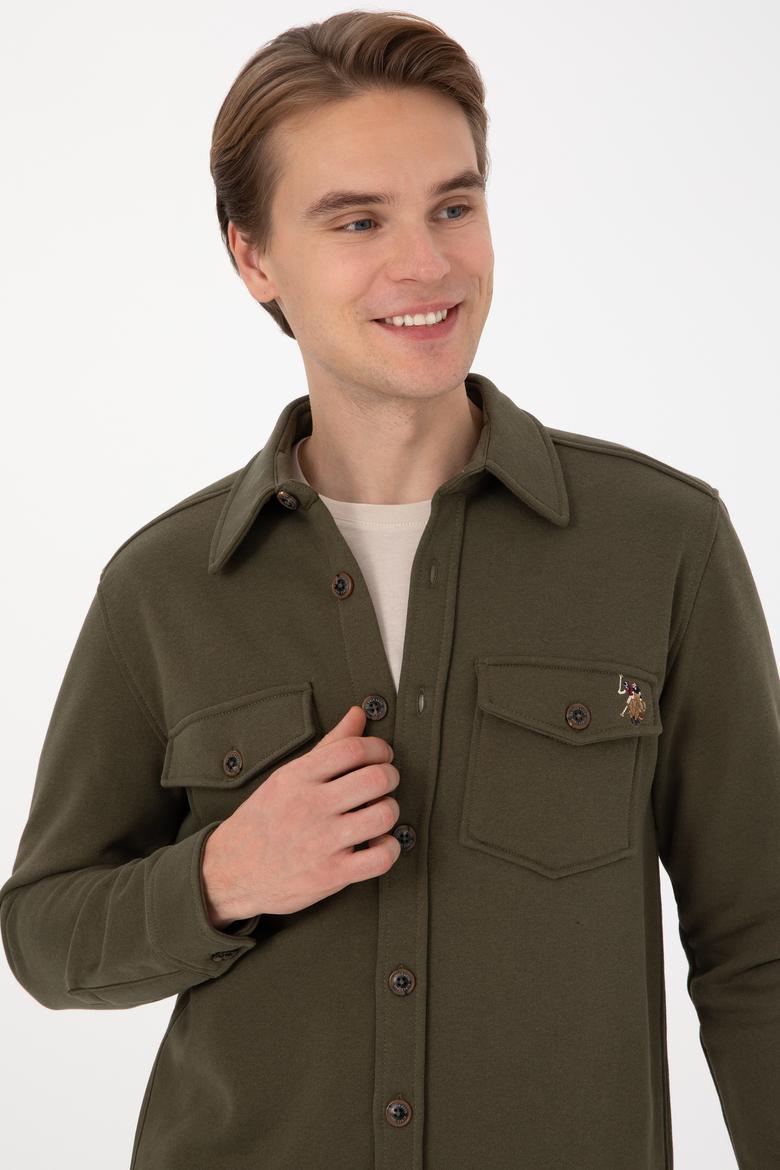 Erkek Haki Örme Gömlek - 50316673030