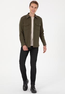 Erkek Haki Örme Gömlek - 50316673030