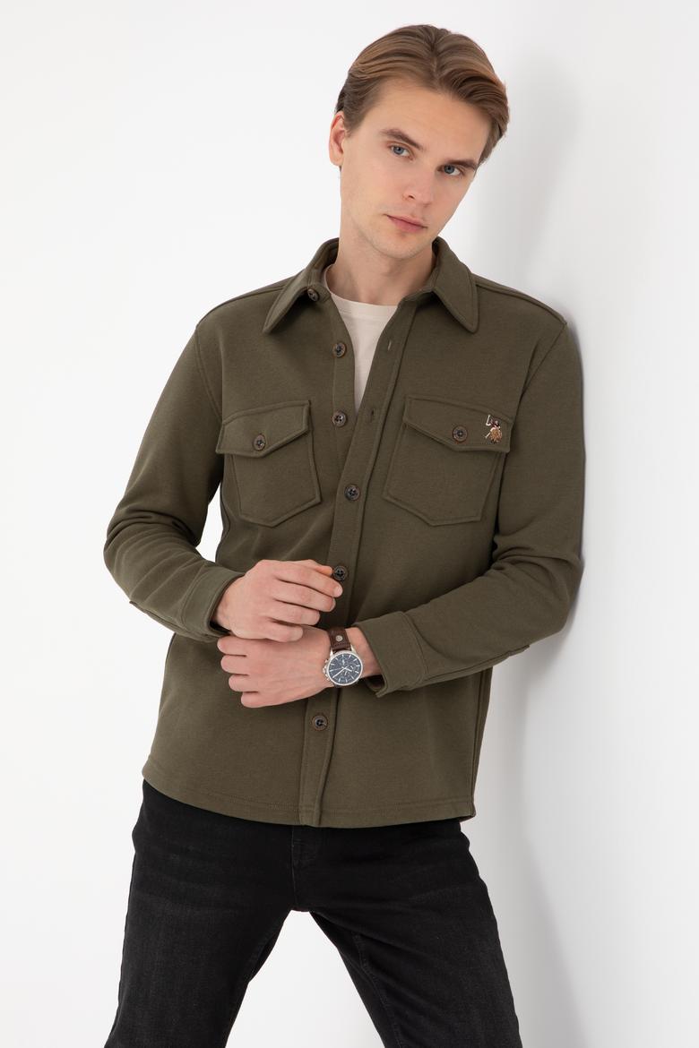 Erkek Haki Örme Gömlek - 50316673030
