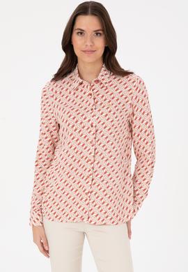 Kadın Gül Kurusu Uzun Kollu Gömlek - 50316370038