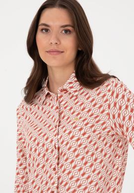 Kadın Gül Kurusu Uzun Kollu Gömlek - 50316370038