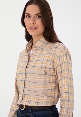 Kadın Taş Uzun Kollu Ekoseli Gömlek - 50316425004