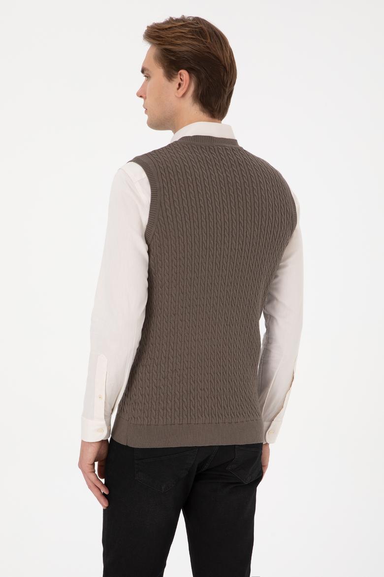 Erkek Vizon Süveter - 50318160016