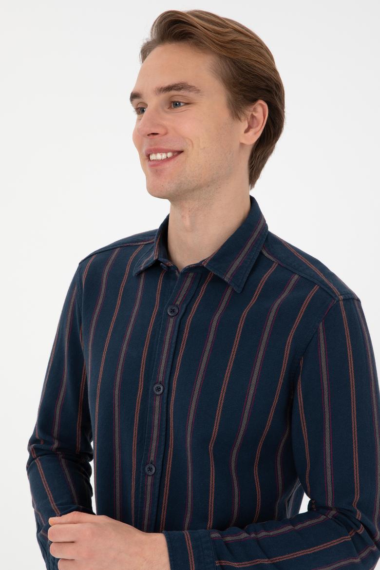 Erkek Lacivert Uzun Kollu Gömlek - 50308398001