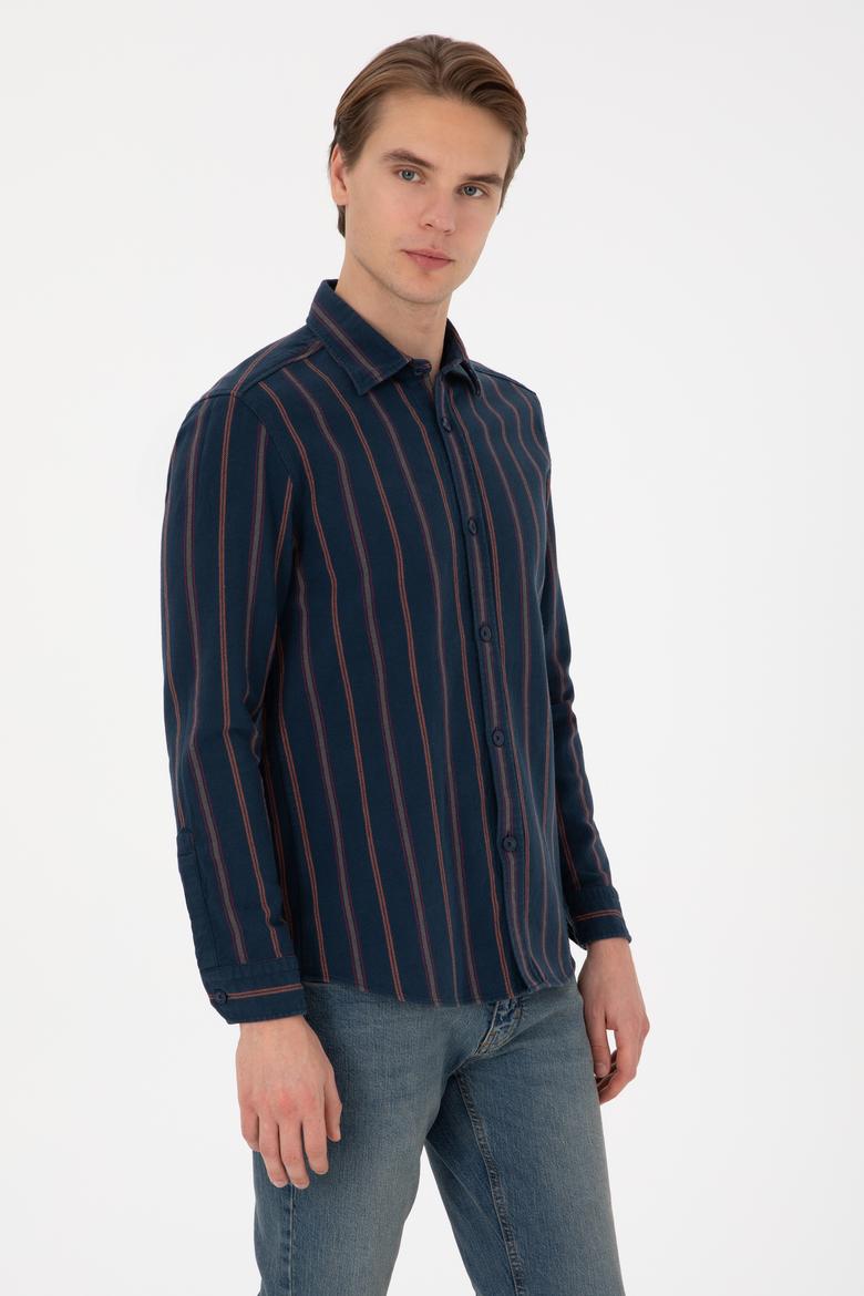 Erkek Lacivert Uzun Kollu Gömlek - 50308398001