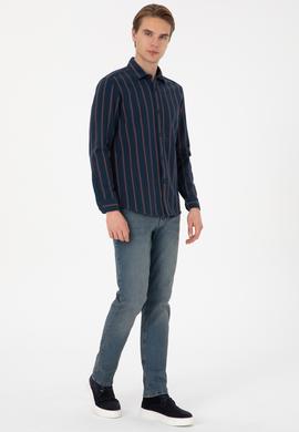 Erkek Lacivert Uzun Kollu Gömlek - 50308398001