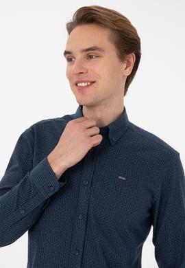 Erkek Açık Lacivert Uzun Kollu Gömlek - 50308244001