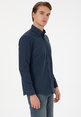 Erkek Açık Lacivert Uzun Kollu Gömlek - 50308244001