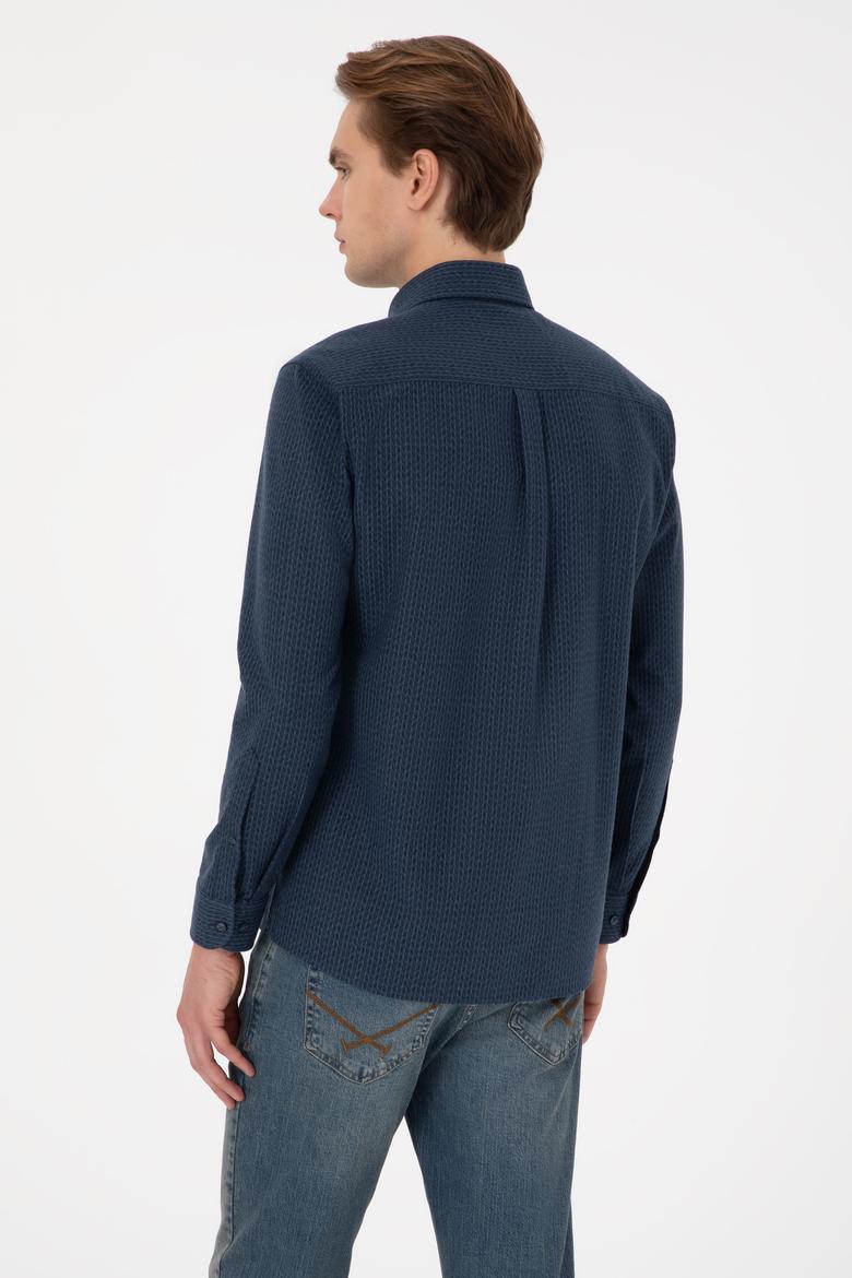 Erkek Açık Lacivert Uzun Kollu Gömlek - 50308244001