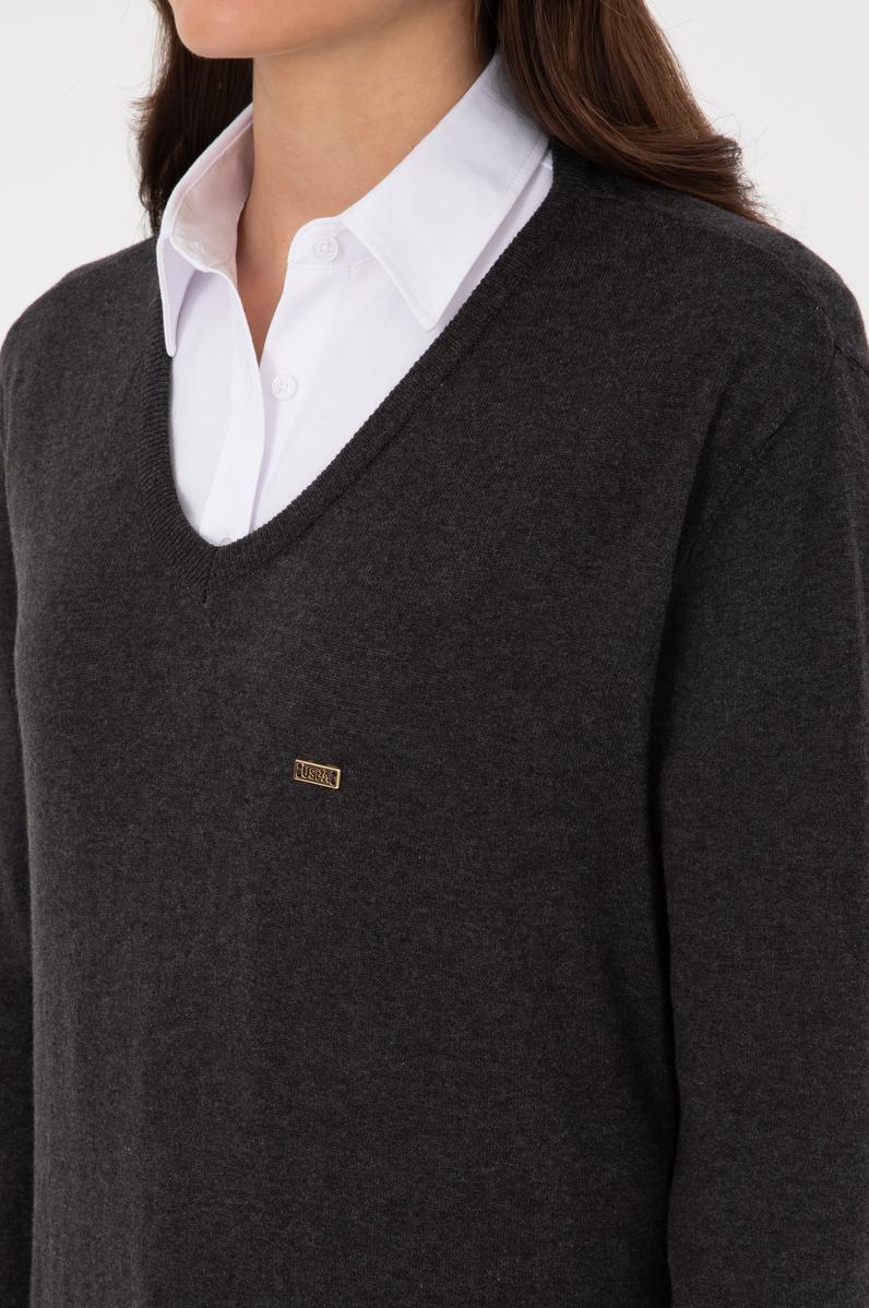 Kadın Antrasit Basic Kazak