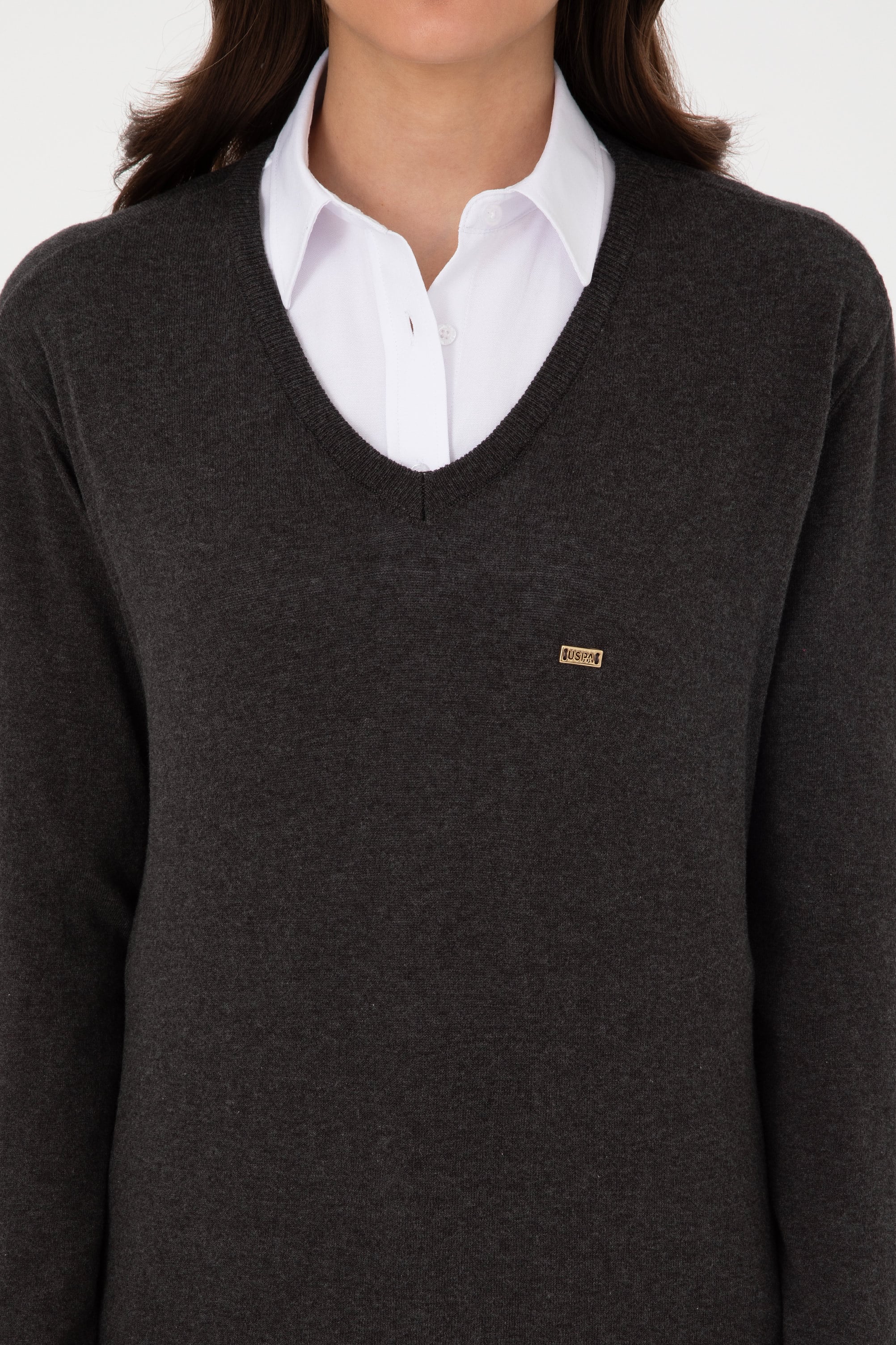 Kadın Antrasit Basic Kazak - 50313598017