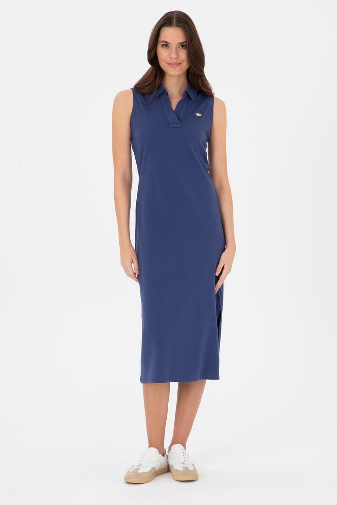 Kadın Açık Lacivert Örme Elbise