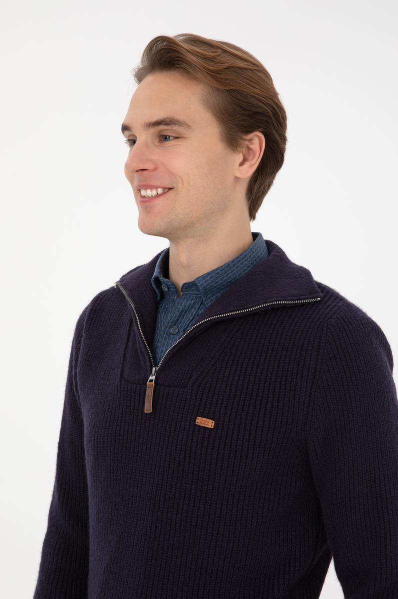 Erkek Lacivert Kazak