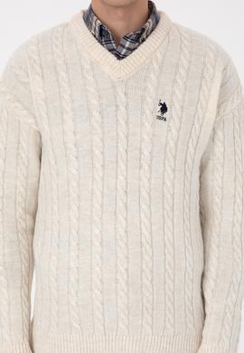 Erkek Krem Kazak - 50315038024