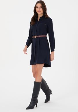 Kadın Lacivert Dokuma Elbise - 50308530028