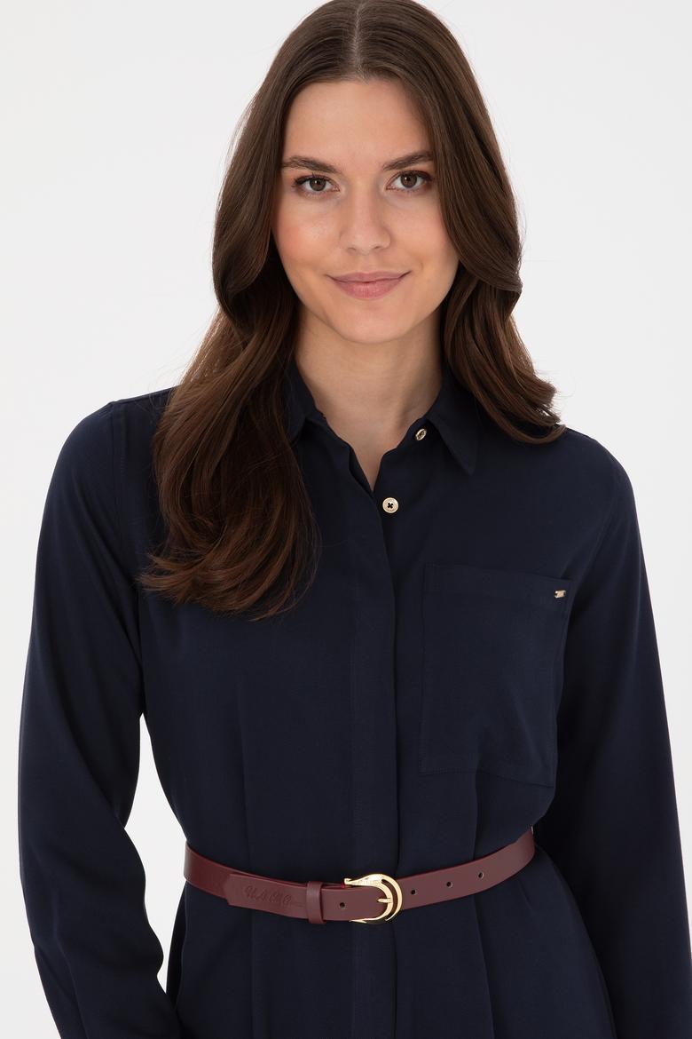 Kadın Lacivert Dokuma Elbise - 50308530028