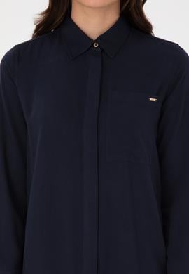 Kadın Lacivert Dokuma Elbise - 50308530028