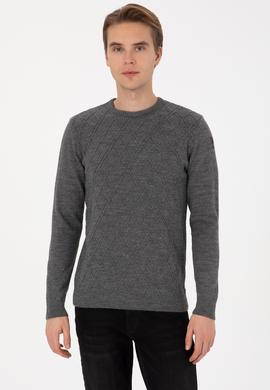 Erkek Gri Melanj Kazak - 50314974019