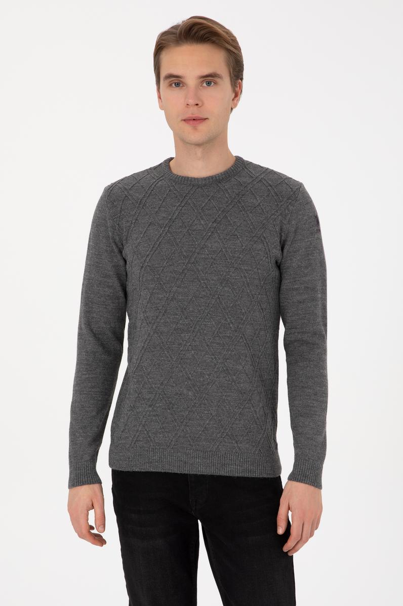 Erkek Gri Melanj Kazak