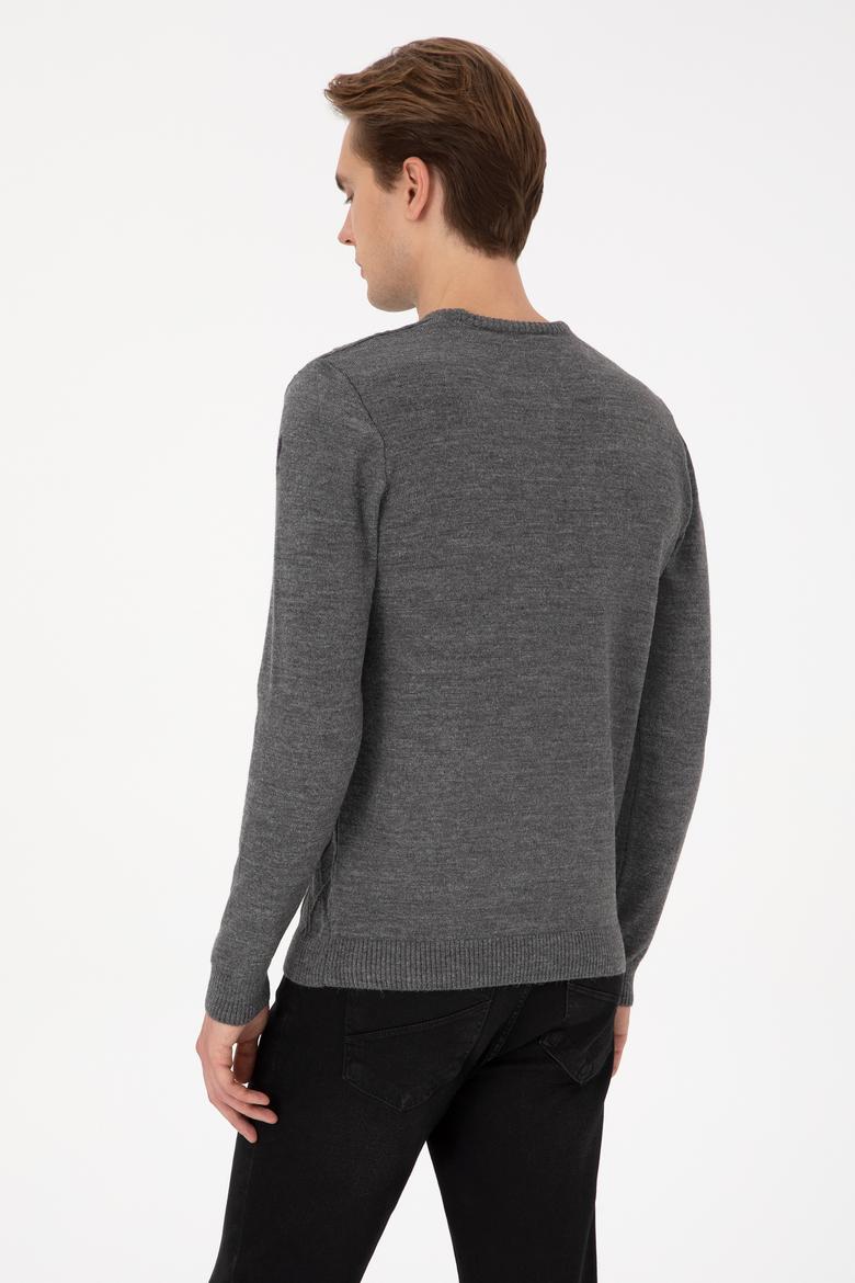 Erkek Gri Melanj Kazak - 50314974019