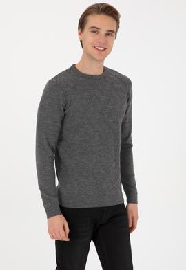 Erkek Gri Melanj Kazak - 50314974019