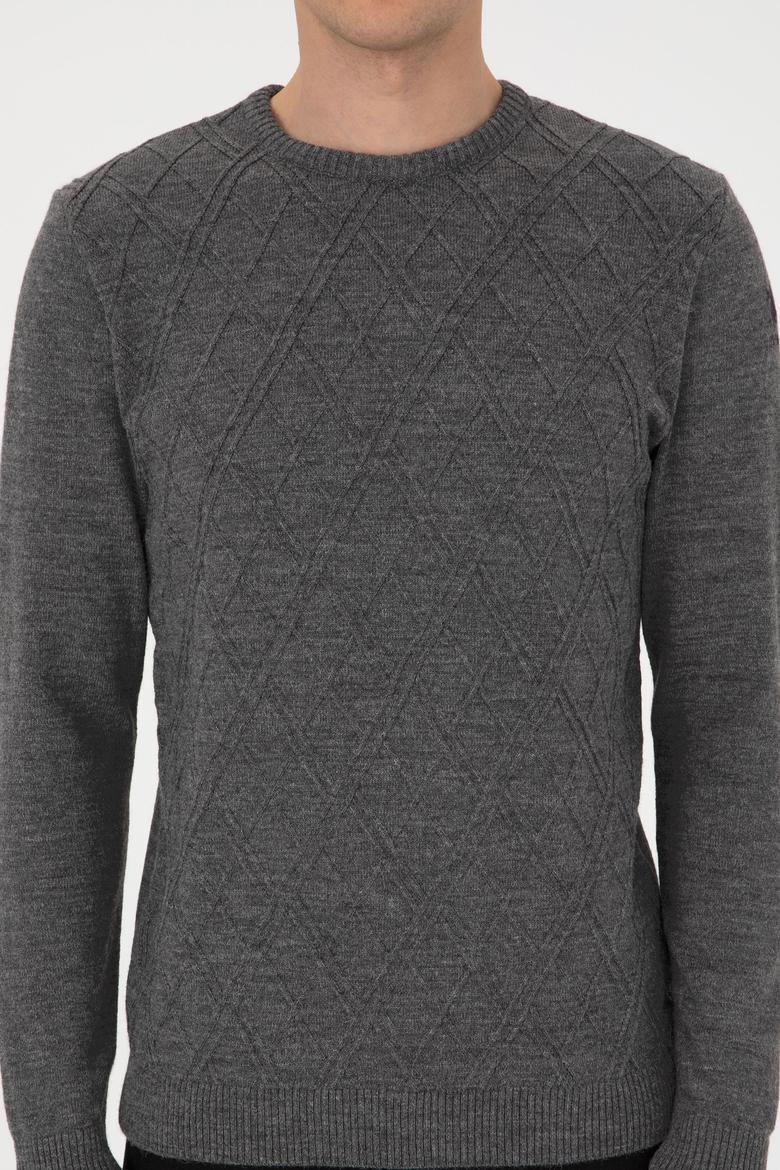 Erkek Gri Melanj Kazak - 50314974019