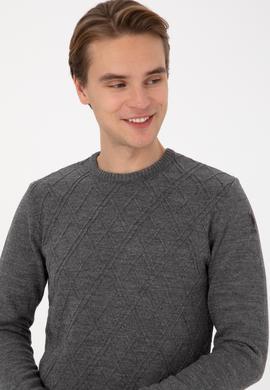 Erkek Gri Melanj Kazak - 50314974019