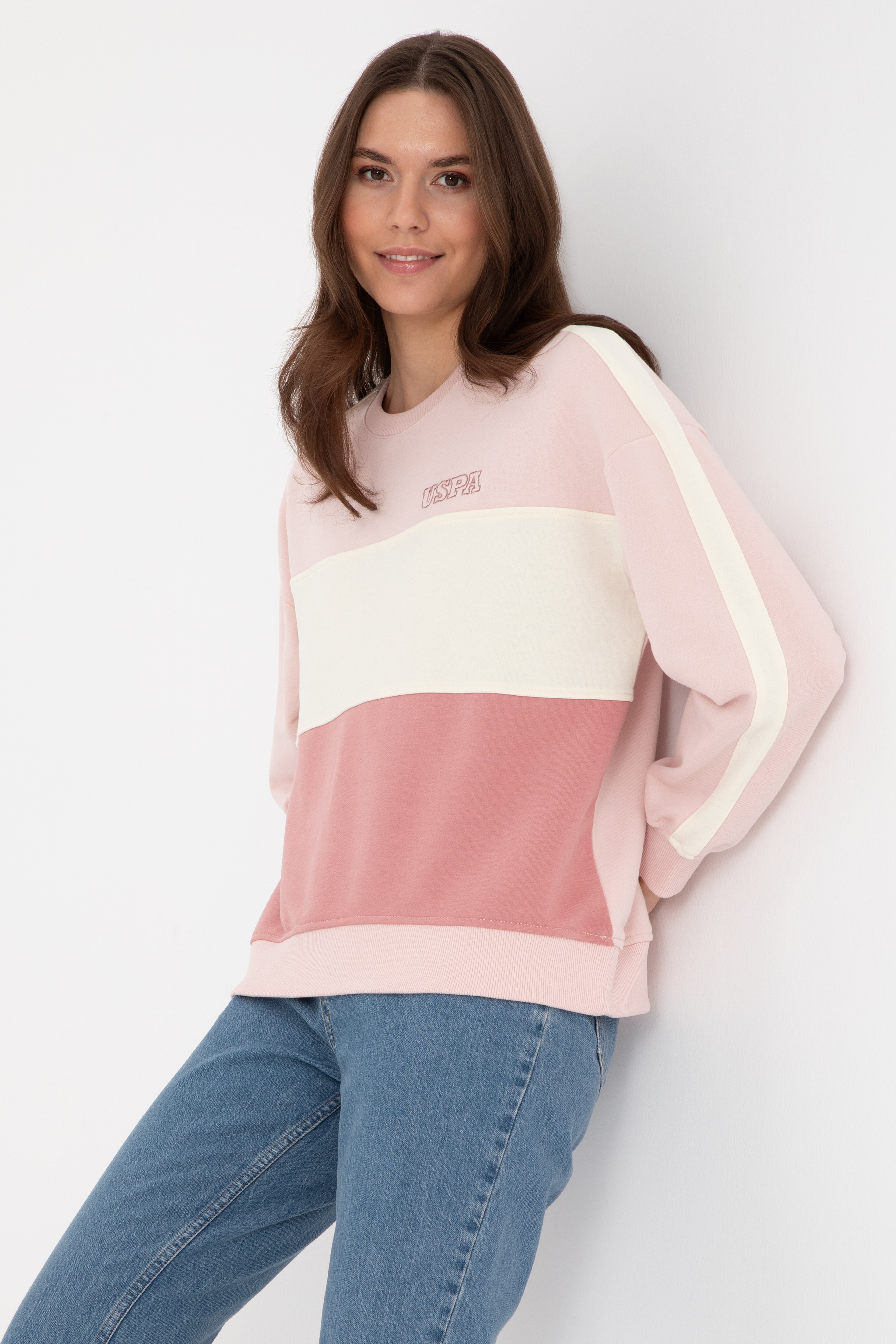 Kadın Pudra Sweatshirt - Image 3