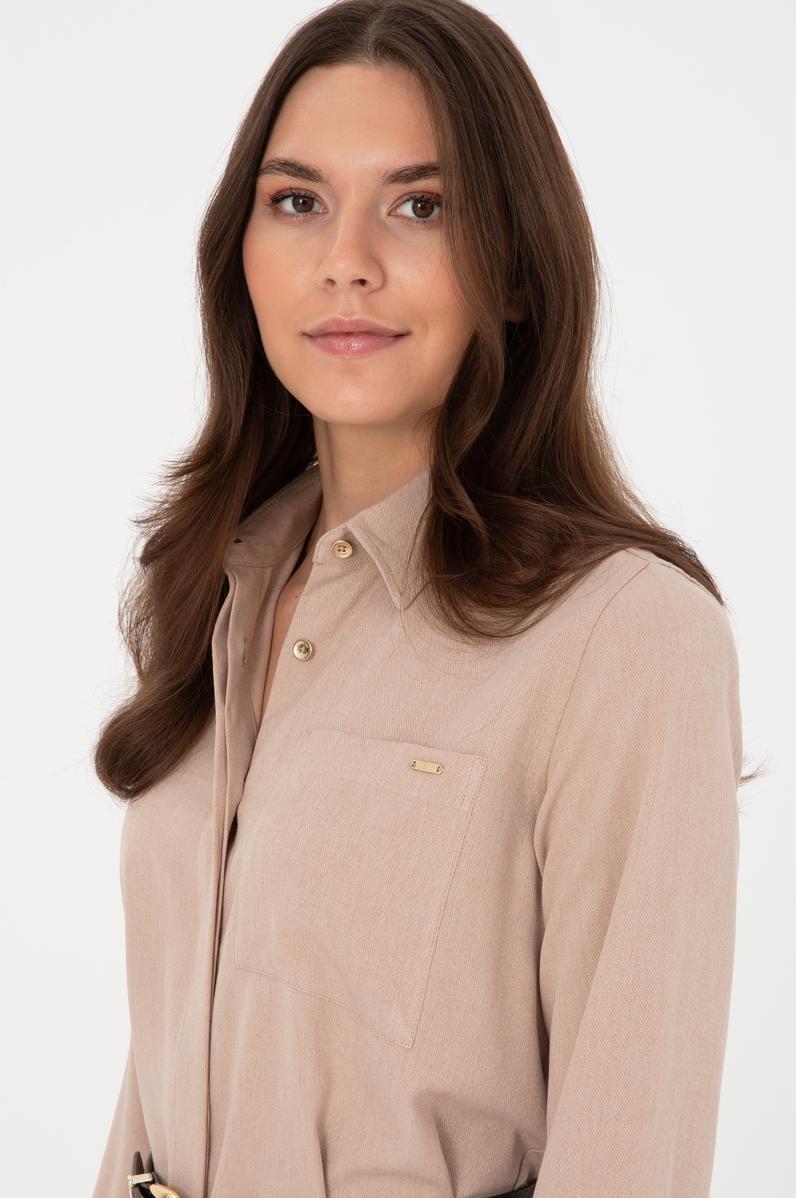 Kadın Camel Dokuma Elbise