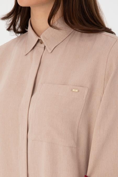 Kadın Camel Dokuma Elbise